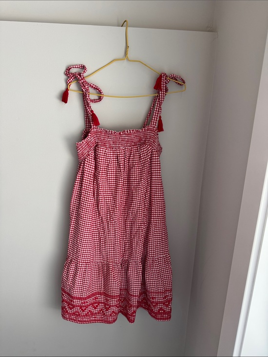 Old Navy Dresses & Skirts - Old Navy Red Gingham Tie-Shoulder Sundress